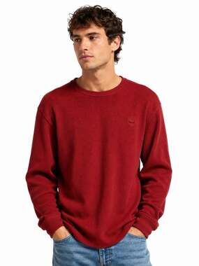 Timberland Men’s XXL Red Waffle Knit Thermal Shirt Long Sleeve Logo 2011